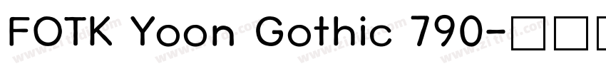 FOTK Yoon Gothic 790字体转换